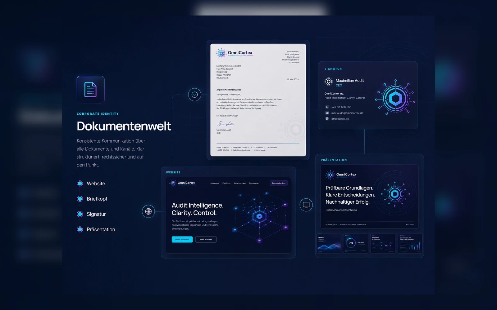 OmniCortex Ressourcen Dokumentenwelt für Fachartikel, Glossar und Beispielreports