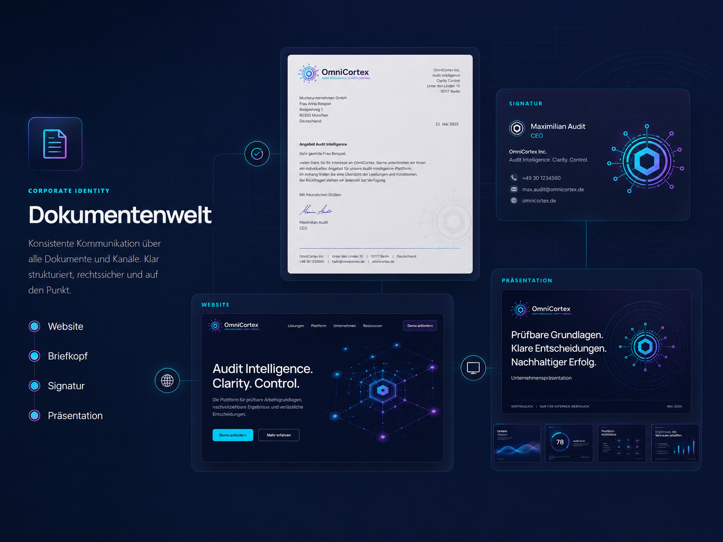 OmniCortex Ressourcenbereich mit Frameworks, Checklisten und Audit-Wissen